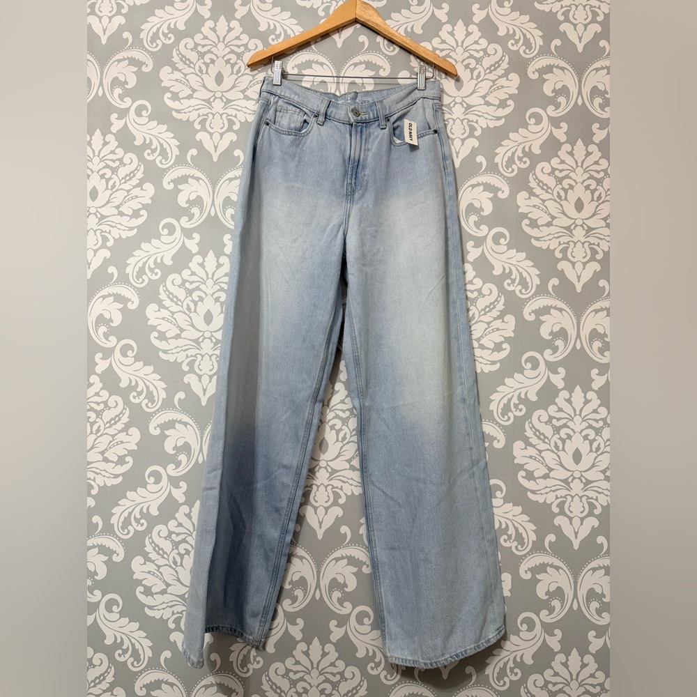 Old Navy Drapey Denim Baggy Wide Leg High‎ Waist Jeans